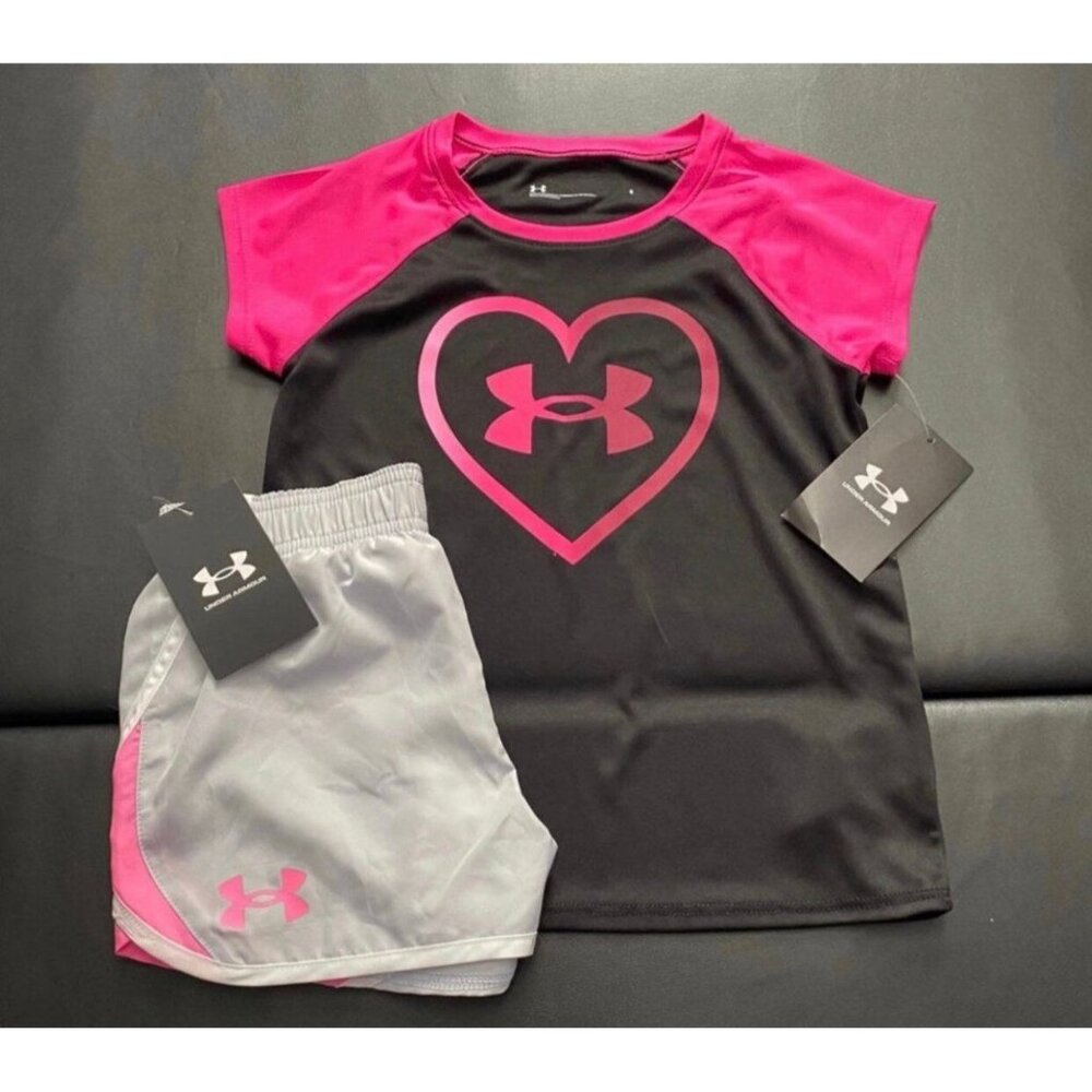 NWT Under Armour Gradient Athletic Set Girls Size 5